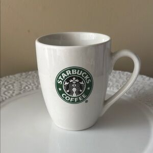 Starbucks Green and White Ceramic Mug